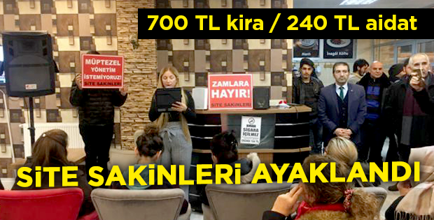 Site sakinleri ayaklandı