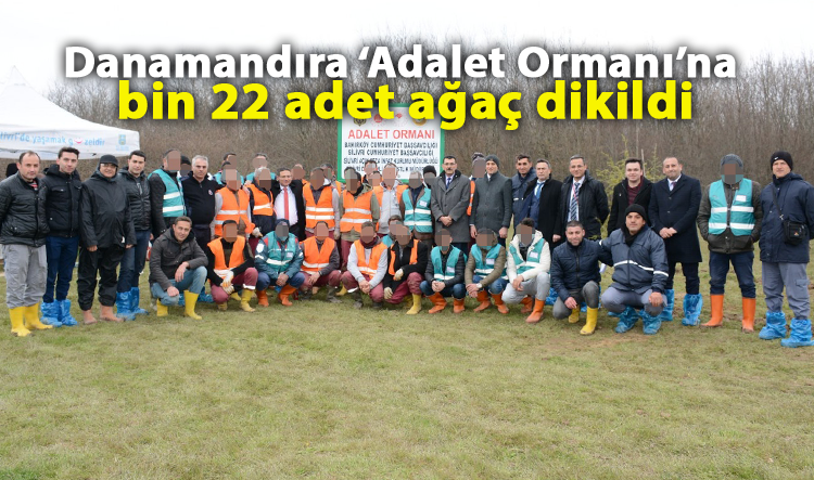 Danamandıra ‘Adalet Ormanı’na bin 22 adet ağaç dikildi