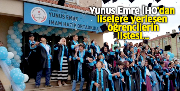 Yunus Emre İHO'dan liselere yerleşen öğrenciler
