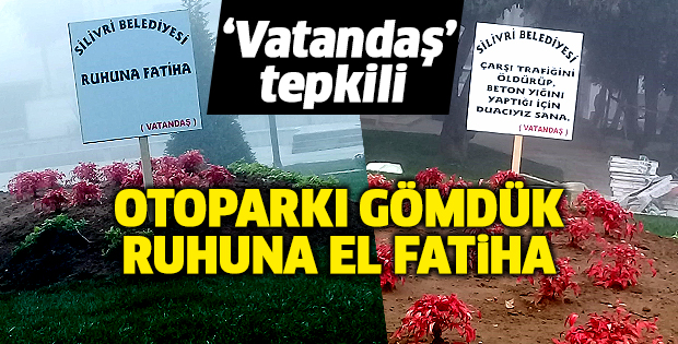 Silivri Belediyesi'ne 'vatandaş'tan sessiz protesto