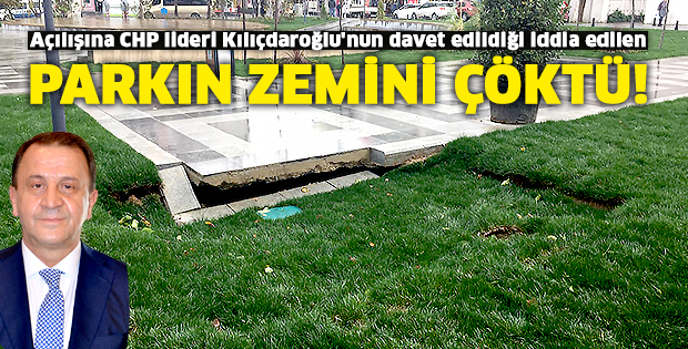 Işıklar'ın yaptığı yeni park çöktü!