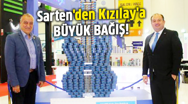 Sarten'den Kızılay'a büyük bağış!