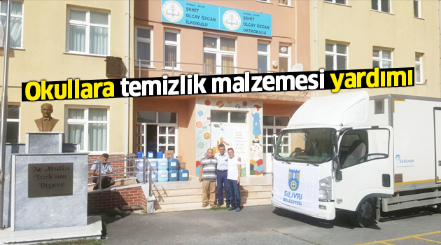 Okullara temizlik malzemesi yardımı