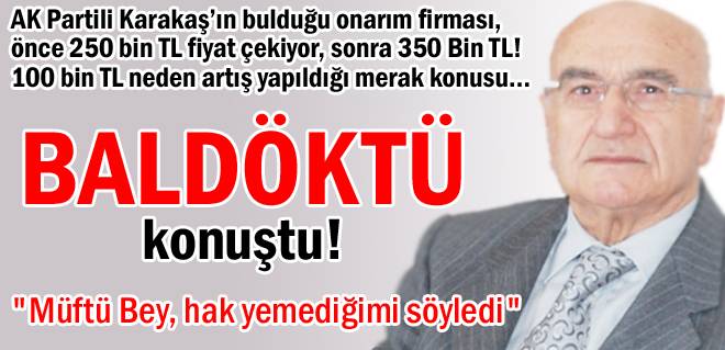 Baldöktü konuştu!