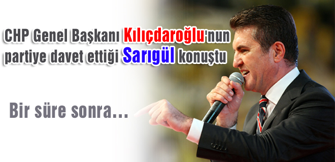 Sarıgül konuştu; Bir süre sonra...