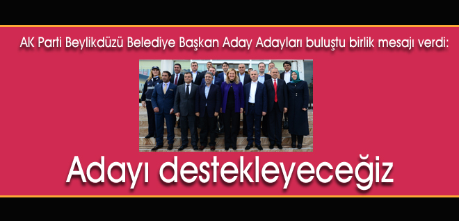 Adayı destekleyeceğiz