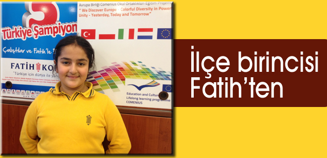 İlçe birincisi Fatihten