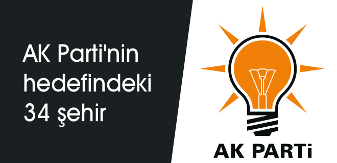 34 Şehirdeki hedefler...
