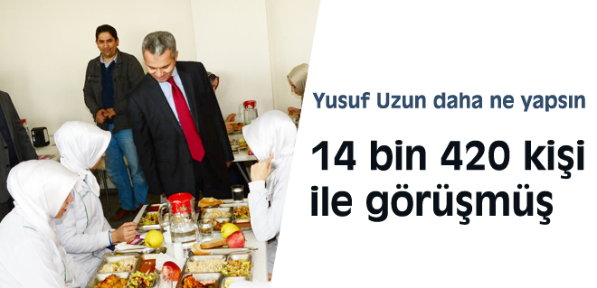 14 bin 420 kişi ile görüşmüş