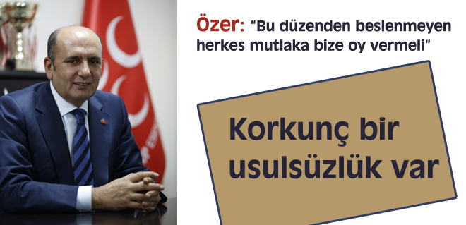 Korkunç bir usulsüzlük var