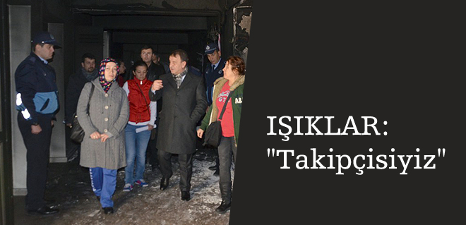 Başkan mağdurları ziyaret etti
