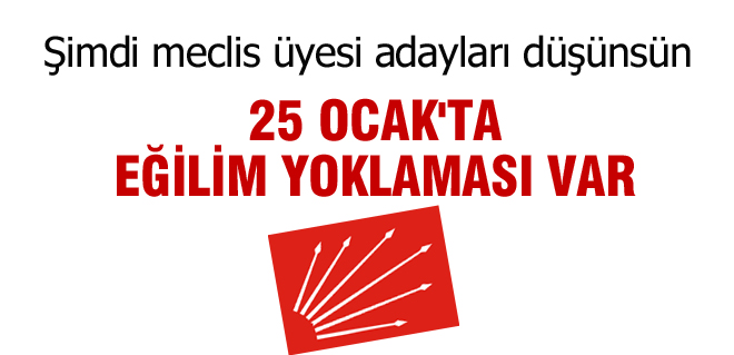 Meclis Üyelerine eğilim yoklaması!