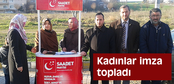 Kadınlar imza topladı