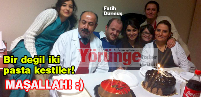 Bir değil iki pasta kestiler!