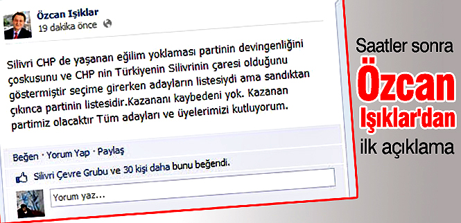 Saatler sonra gelen açıklama