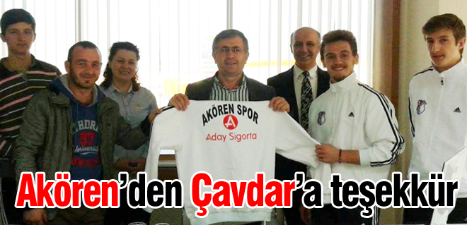 Akörenden Çavdara teşekkür