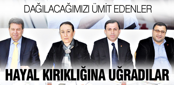 Hayal kırıklığına uğradılar