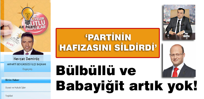 PARTİNİN HAFIZASINI SİLDİRDİ