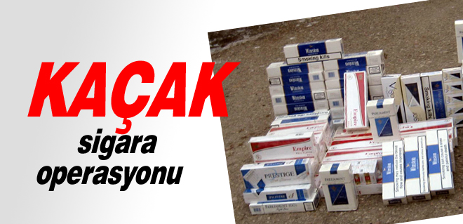 Jandarmadan kaçak sigara operasyonu