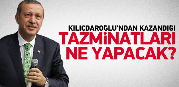 Erdoğan kazandığı tazminatları ne yapacak?