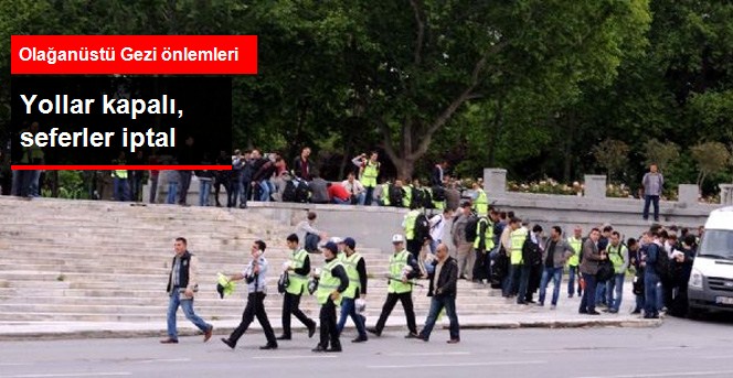 Taksim'de Gezi Parkı Vatandaşlara Kapatıldı