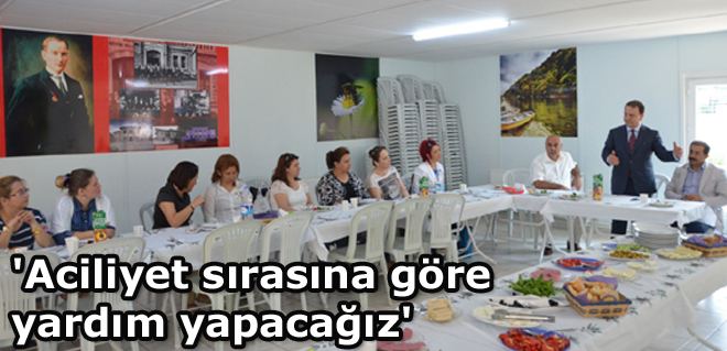 'Aciliyet sırasına göre yardım yapacağız'