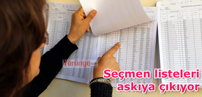 Seçmen listeleri askıya çıkıyor