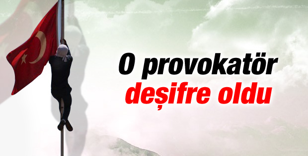 Diyarbakırda bayrak indiren provokatör deşifre oldu