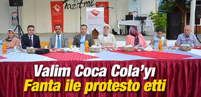 Tekirdağ valisi Coca-Cola'yı Fanta'yla protesto etti
