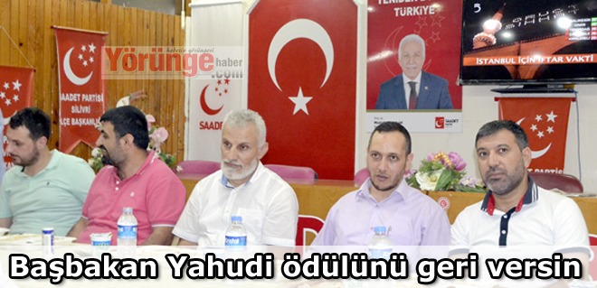 Başbakan Yahudi ödülünü geri versin