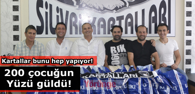200 çocuğun yüzü güldü!