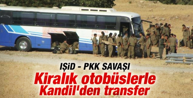 PKK IŞİD'le savaşmaya kiralık otobüslerle gidiyor