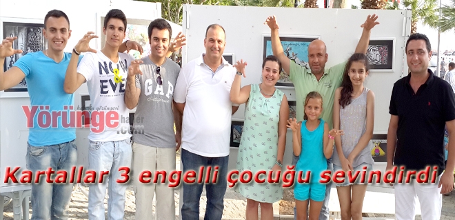 Kartallar 3 engelli çocuğu sevindirdi