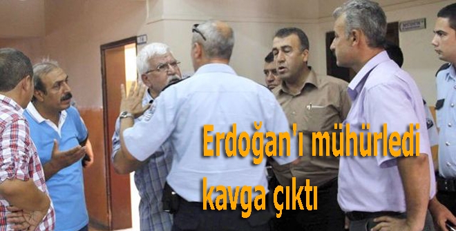 Çok sayıda pusulaya Erdoğan'ı mühürledi, kavga çıktı