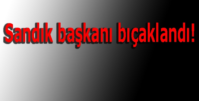 Van'da sandık başkanı bıçakla yaralandı