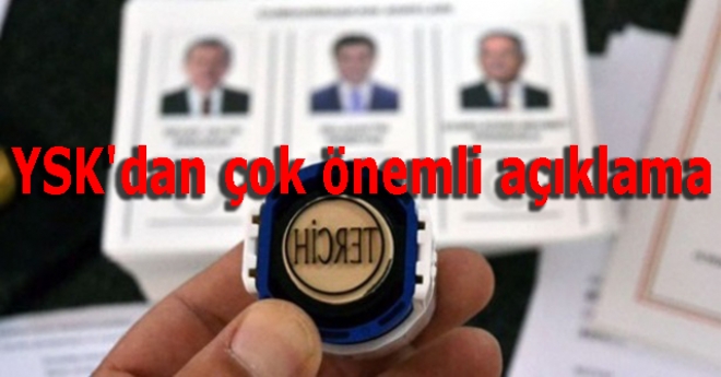 YSK'dan çok önemli açıklama