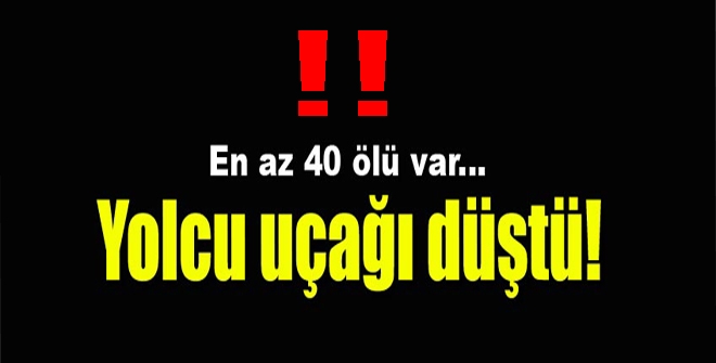 Bir uçak daha düştü!
