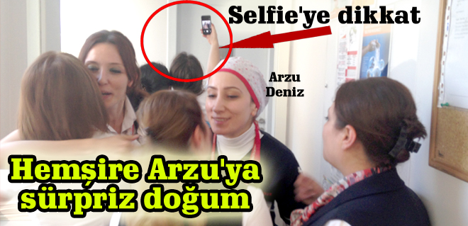 Hemşire Arzu'ya sürpriz doğum günü