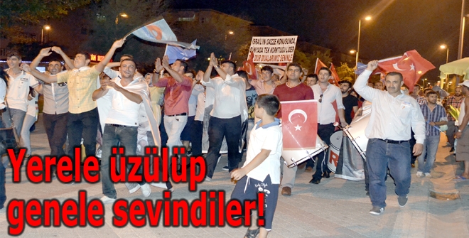 Yerele üzülüp genele sevindiler!