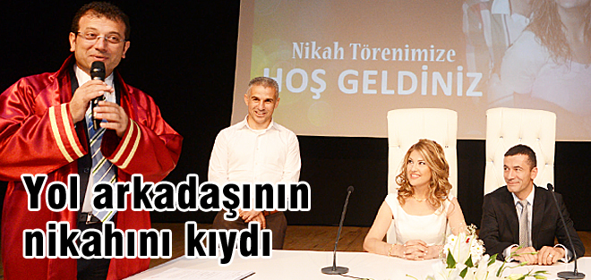 Yol arkadaşının nikahını kıydı