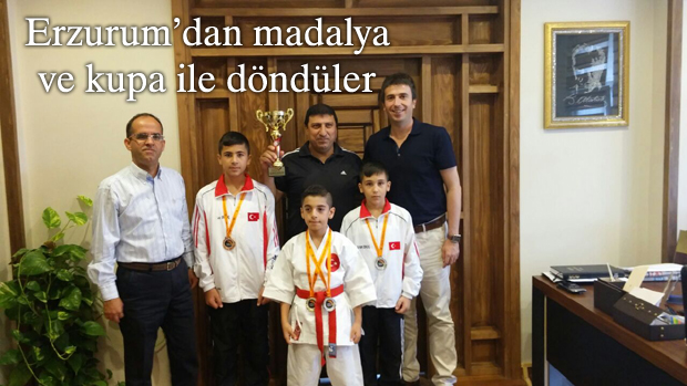 Erzurumdan madalya ve kupa ile döndüler