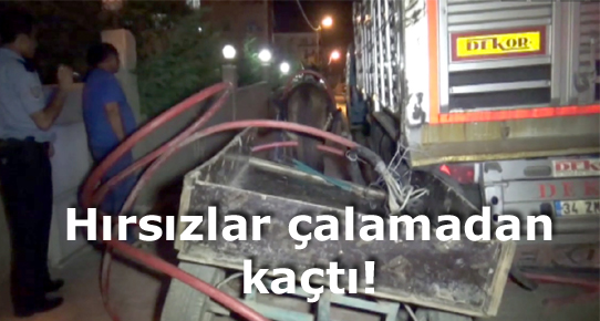Hırsızlar çalamadan kaçtı!