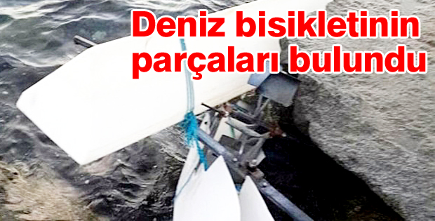 Deniz bisikletinin parçaları bulundu