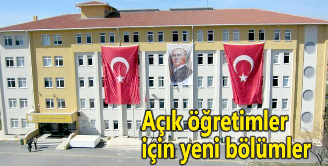 Açık öğretimler için yeni bölümler