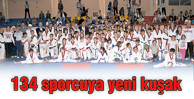 134 sporcuya yeni kuşak