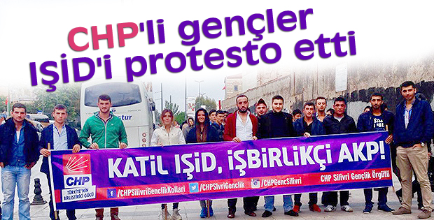 CHP'li gençler IŞİD'i protesto etti