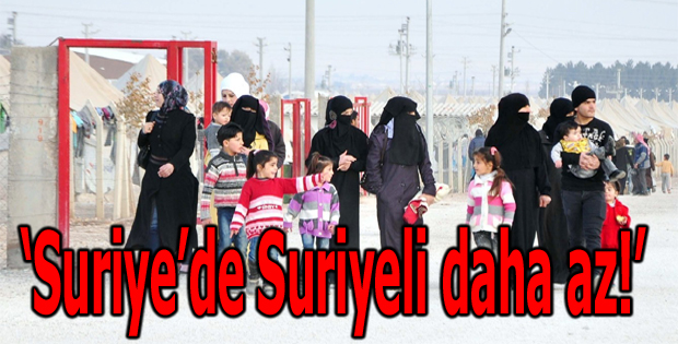 Suriyede Suriyeli daha az!