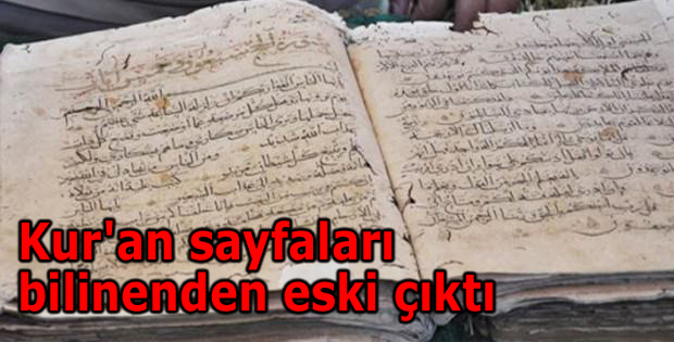 Kur'an sayfaları bilinenden eski çıktı
