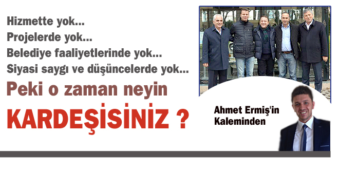 Peki o zaman neyin kardeşisiniz?