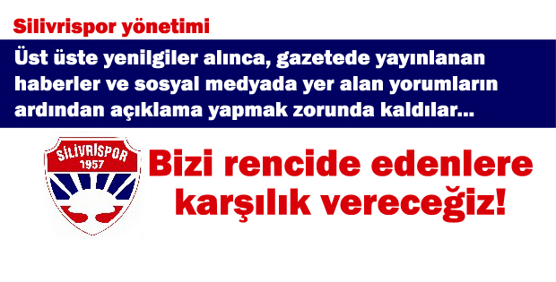 Bizi rencide edenlere karşılık vereceğiz